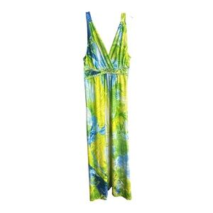 JohnPaulRichard Green & Blue Tropical Maxi Dress